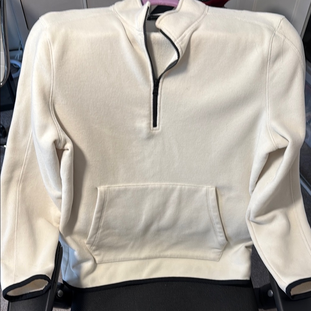 Men's Cream Sweater with Black Trim